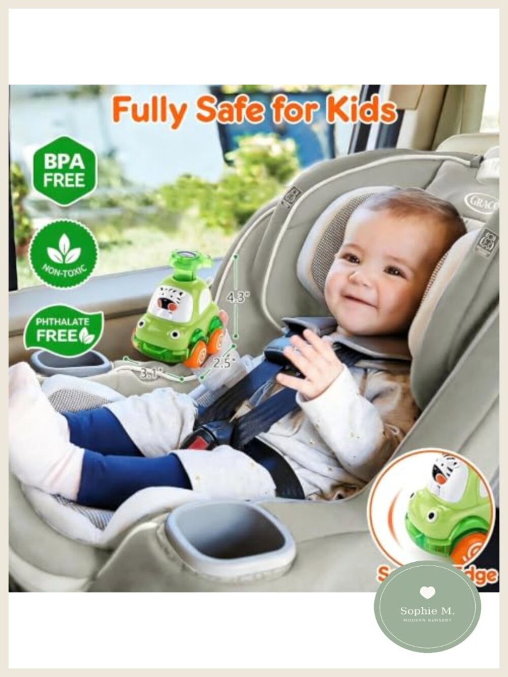 Toddler Press and Go Toy Cars Early Educational Push Play - Picture 5 of 5